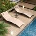 YFENGBO Patio Chaise Lounge Set 3 Pieces Outdoor Lounge Chair Outdoor Wicker Lounge Chairs with Table Folding Chaise Lounger for Poolside Backyard Porch Black