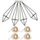 4Pcs Geometric Hanging Planter Air Plant Hanger Metal Air Plants Rack Geometric Hanging Planter