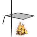 Vevor Campfire Swing Grill Adjustable Swivel Grill Bbq Fire Pit Grate Plate