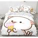 Peach Cat Bedding Quilt Cover Set 3Pcs Bedding Set Goma Cute Cats Duvet Cover Infantil Bedclothes Single Double Queen King Size