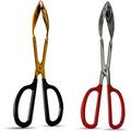 Chef Grip Buffet Tongs - Stainless Steel Serving Tongs | 2 Pack BBQ Salad Grill Tongs