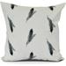 Feather Stripe Floral Print Outdoor Pillow
