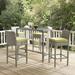 Conduit Bar Stool Outdoor Patio Wicker Rattan Set of 4-EEI-3602