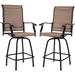 Olivia Outfitter Swivel Bar Package of 2 â€” Metal Height Patio Bar Chairs for Bistro Garden Patio