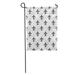 KDAGR Fleur De Lis Black White Floral Elegant Royal Lily Retro Garden Flag Decorative Flag House Banner 12x18 inch