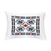 Simply Daisy 14 x 20 Jodhpur Border 4 Navy Blue and Blue Decorative Geometric Outdoor Throw Pillow