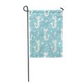 LADDKE Blue Cute Sea Life with Silhouettes of Mermaid Fish Crab Horse and Starfish Garden Flag Decorative Flag House Banner 12x18 inch