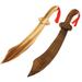 2pcs Wooden Toy Swords for Kids Wood Sword Toy Simulation Wooden Toy Sword for Kids