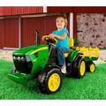 Kids Electric Battery Powered John Deere Tractor with Trailer - Ride-On Toy for Children