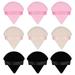 Powder puff face triangle 9-piece set facial makeup puff suitable for body powder beauty makeup tools (pink 3 flesh color 3 black 3)