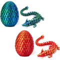 Easter Egg Dragon Egg 12In Dragon Toy 3D Printed Dragon Egg 3D Printed Articulated Dragon Crystal Dragon with Dragon Egg 3D Printed Dragon Fidget Toys for Autism/ADHD Easter Gifts