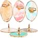 6Pcs Resin Nail Palettes Ring Mixing Palettes Manicure Mixing Palettes Ring Design Mixing Holder