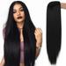 Medium parted long straight hair wig for women full head wig