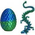 Dragon Egg Dragon Egg Fidget Surprise Toy with 3D Printed Dragon Dragon Eggs with Dragon Inside Fidget Toy 12 Dragon and Dragon Egg Toy Gifts for Autism and ADHD. (Laser Green)