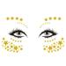 Tiezhimi Temporary Face Tattoo Stickers Freckle Freckle Telling Face Gold Glitter Metal Tattoo Professional Makeup Costume