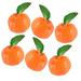 6pcs Mini Fake Fruit Model Orange Model Simulation Fruit Props Home Decor Fruit Decors