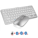 Wireless Keyboard Mouse Combo Rechargeable Mini Multimedia Bluetooth Keyboard Mouse Set for Laptop PC