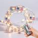 Bilqis Independence Day Patriotic DÃ©cor Impress Life USA American Flag String Lights for 4th of July 10ft 30 LEDs Red White Blue Battery&USB Cord Powered with Remote for Memorial Day Presidents Day