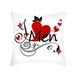 Yubnlvae Pillow Case Valentine s Day Linen Pillowcase for Home Decoration 18X18 Inches Living Room Sofa Pillowcase Flax 18X18 Inch Pillowcase for Room Office Party I
