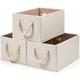 Lot de 3 Boîtes de Rangement Pliables, 25.5 x 37 x 21 cm, Panier, Coffre, Cubes de Rangement en