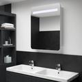 Armoire de salle de bain à miroir led 60x11x80 cm The Living Store Blanc