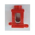 Borne de fixation à pattes rouge pour cable 25mm² 63A polycarbonate polyamide (à l'unité) serrage