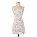 Hollister Casual Dress - Mini: Ivory Floral Motif Dresses - Women's Size X-Small