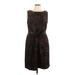 Talbots Casual Dress - A-Line: Brown Batik Dresses - New - Women's Size 12