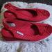 American Eagle Outfitters Shoes | American Eagle Red Pinup Girl Pokie Dot Wedged Sandals | Color: Red/White | Size: 9.5