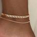Anthropologie Jewelry | Link Chain Anklet S550 | Color: Gold | Size: Os