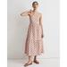 Madewell Dresses | Madewell Cicely Tiered Midi Dress In Geo Checkerboard Pink Oyster Sz 6/Authentic | Color: Pink | Size: 6