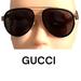 Gucci Accessories | Authentic Gucci Signature Large Gold Aviator Sunglasses Need Repair | Color: Gold | Size: Os