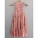 Free People Dresses | Free People Pink Embroidered Linen Blend Lace Dress Size Xs | Color: Pink | Size: Xs