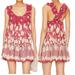 Free People Dresses | Free People Intimately Womens Bali Wild Daisy Slip Mini Dress Size L Red Floral | Color: Red | Size: L