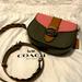 Coach Bags | Coach Colorblock Georgie Saddlebag With Whipstitch | Color: Green/Pink | Size: Os