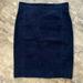J. Crew Skirts | J. Crew Navy Blue Corduroy Pencil Skirt Size Women’s 0 | Color: Blue | Size: 0