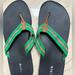 J. Crew Shoes | Jcrew Flip Flop 7/8 | Color: Black/Green | Size: 7.5