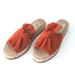 Anthropologie Shoes | Gaimo Samantha Espadrille Slides Spain Oversized Bow Free People Rust Size 8 38 | Color: Orange | Size: 8