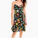 J. Crew Dresses | J.Crew Floral Spaghetti Strap Black Midi Dress Size 6 | Color: Black/Green | Size: 6