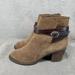 American Eagle Outfitters Shoes | American Eagle Outfitters Shoes Womens Size 6 Brown Suede Strap Ankle Booties | Color: Tan | Size: 6