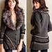 Anthropologie Sweaters | Anthropologie Sleeping On Snow Corby Lodge Cardigan Wool Faux Fur Collar | Color: Black/Gray | Size: S