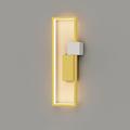 YangRy 12W Indoor Wall Light 3 Color Dimming Wall Sconce Simple Modern Zinc Alloy Shade Wall Lamp Light Luxury Aluminum Wrought Iron Hotels Wall Lantern for Dining Room Foyer Black/Gold Made in China