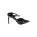 Express Heels: Slip On Stiletto Cocktail Black Solid Shoes - Women's Size 7 - Pointed Toe