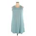 32 Degrees Casual Dress - Shift Crew Neck Sleeveless: Teal Dresses - Women's Size 2X-Large