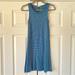 Madewell Dresses | Madewell Teal And White Striped Sleeveless Stretch Dress, Xs | Color: Blue/White | Size: Xs