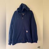 Carhartt Shirts | Carhartt Hoodie Mens 2xl Xxl Blue Navy Full Zip Casual Outdoor Workwear Sweater | Color: Blue | Size: Xxl