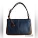 Dooney & Bourke Bags | Euc Dooney & Bourke Pebbled Leather Vintage Shoulder Bag, Blue & Brown | Color: Blue/Brown | Size: 11.5"W 7.5"H 1"D 8" Strap Drop