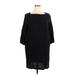 Gap Casual Dress - Mini Square 3/4 sleeves: Black Print Dresses - Women's Size Large