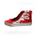 Vans Shoes | Brand New Vans Old Skool Red Flame High Top Lace Up Sneaker Shoes Women’s 8 | Color: Red/White | Size: 8