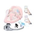 Wrneaoch Baby Bouncer Chair From Birth, Baby Swing Chair with Connect Bluetooth and Remote Control Baby Swing with 5 Swing Amplitudes 3-Stage Timer, Baby Bouncer Suitable for babies aged 0-3 years old